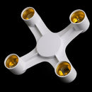 E27 to 4x E27, 4 into 1 Edison Screw Light Bulb Lamp Holder Adaptor Splitter, V2