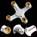 E27 to 4x E27, 4 into 1 Edison Screw Light Bulb Lamp Holder Adaptor Splitter, V2