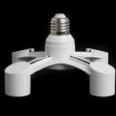 E27 to 4x E27, 4 into 1 Edison Screw Light Bulb Lamp Holder Adaptor Splitter, V2