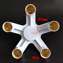 E27 to E27 One-Divided-Fives Light Bulb Base Durable Y Shape Lamp Bulb Splitter