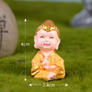 4 cm Chinese Pure Brass Lucky Wealth Maitreya Buddha Sack Monk Fengshui Statue