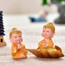 4 cm Chinese Pure Brass Lucky Wealth Maitreya Buddha Sack Monk Fengshui Statue