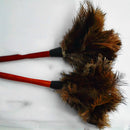 Anti-static Ostrich Feather Fur Brush Duster Dust Cleaning Tool Wooden Handle x