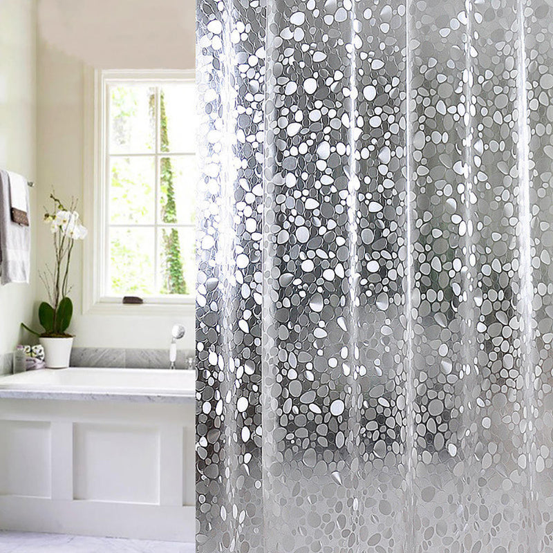 Mosaic Blue Shower Curtain, Bathroom Colors, Fun Design, New Water Resist 1pc