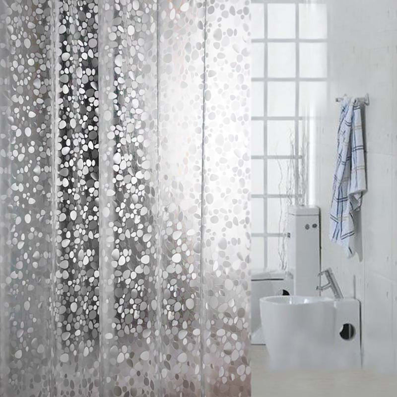 Shower Curtain Multi Colored Durable Vinyl Easy Clean Bathroom Accessories New