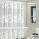 1 pc Solid Waterproof PEVA Bathing Shower Curtain Bathroom Curtains with Hooks