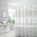 1 pc Solid Waterproof PEVA Bathing Shower Curtain Bathroom Curtains with Hooks