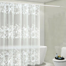 1 pc Solid Waterproof PEVA Bathing Shower Curtain Bathroom Curtains with Hooks
