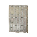120*180CM PEVA Shower Curtain Liner, Waterproof,Black and White Square Style