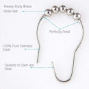 Rustproof Steel Polished Chrome Shower Curtain Rings Set of 12 Polished Nickel