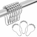 Rustproof Steel Polished Chrome Shower Curtain Rings Set of 12 Polished Nickel