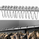 Rustproof Steel Polished Chrome Shower Curtain Rings Set of 12 Polished Nickel