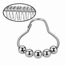 Rustproof Steel Polished Chrome Shower Curtain Rings Set of 12 Polished Nickel
