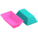 10pcs Cake Baking Molds Reusable Square Silicone Cupcake Moulds for Home Kitchen