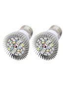 2X E27 LED Plant Grow Light Full Spectrum For Hydroponic Growing Lamp Brand New