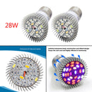 2 *Full Spectrum E27 28W LED Grow Light Lamp Bulb for Plant Flower Hydroponic