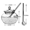 Clear Glass Bottle Water Juice Storage Jar Food Dispenser Glass Lid Kitchen