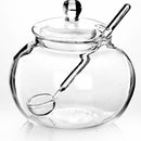 Clear Glass Bottle Water Juice Storage Jar Food Dispenser Glass Lid Kitchen