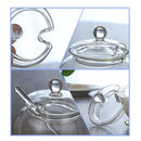 1 pc Glass Jar Sugar Cookie Bowl Lid Spoon Transparent Storage 250ml Fashion