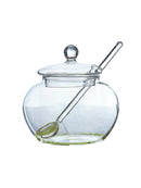 Clear Glass Bottle Water Juice Storage Jar Food Dispenser Glass Lid Kitchen