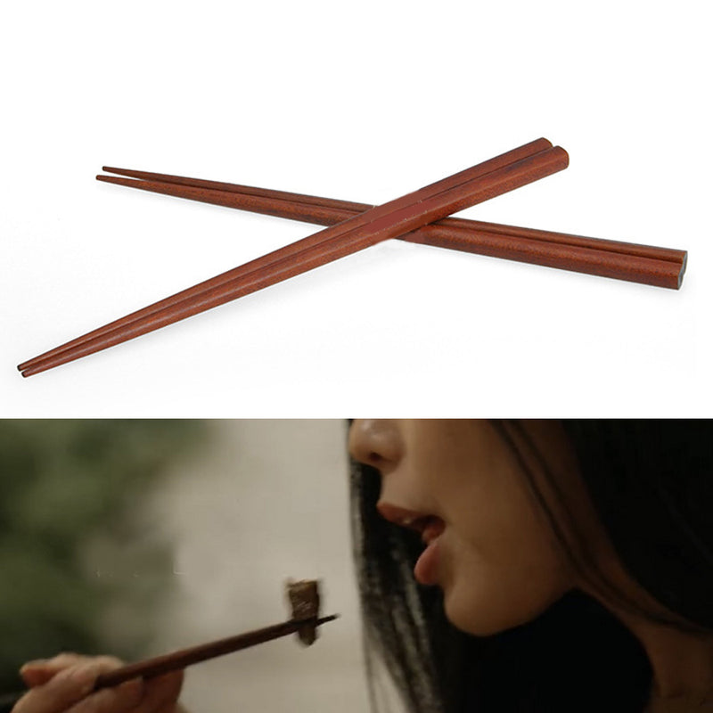 5 Pairs Handmade Japanese Natural Iron Wood Chopsticks Set Kitchen Value v b