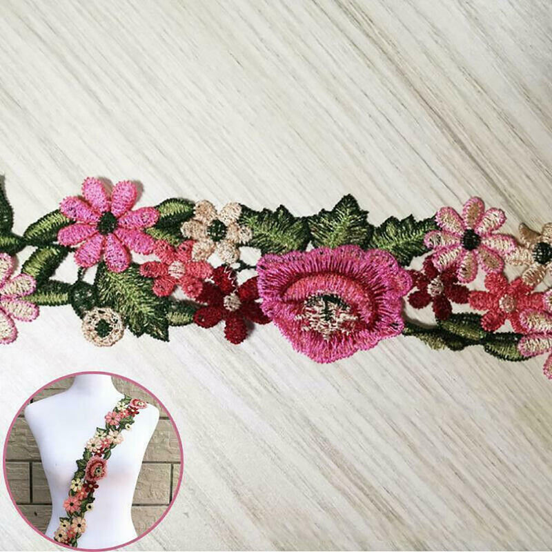 1 Yards Lace edge Trim Ribbon Embroidered Wedding Applique DIY Sewing Craft *2