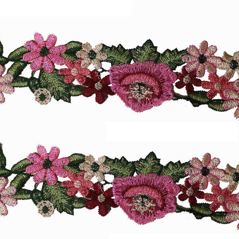 1 Yards Lace edge Trim Ribbon Embroidered Wedding Applique DIY Sewing Craft *2