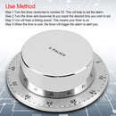 Square 60 Minute Mechanical Kitchen Cook Cooking Timer Food Preparation R G B