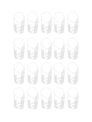 20X 80ml Mini Dessert Cups Clear Slanted Appetizer Cup Jelly Pudding Mousse Cup