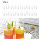 20X 80ml Mini Dessert Cups Clear Slanted Appetizer Cup Jelly Pudding Mousse Cup