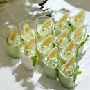 20X 80ml Mini Dessert Cups Clear Slanted Appetizer Cup Jelly Pudding Mousse Cup