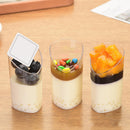 20X 80ml Mini Dessert Cups Clear Slanted Appetizer Cup Jelly Pudding Mousse Cup