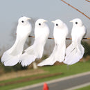 6pcs Artificial Foam Doves Simulation Feather White Craft Birds Home DecoR HG Y
