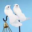 6* Artificial Foam Doves Simulation Feather White Birds Home Craft Ornament