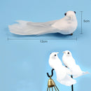 White Simulation Birds Artificial Feather Foam Doves Wedding Decor Ornament * 6
