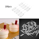 100pcs Jam Droppers Straw Cake Disposable Injector Cupcake Dessert Baking Tool