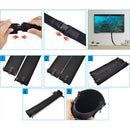 2* Cable Management Sleeve Zipper Wrap Cord Organizer For Home Office Black New