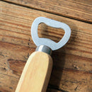 5pcs Stainless Steel Bottle Opener Wood Handle Drink Beer Lid Kitchen Launcher