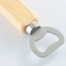 5pcs Stainless Steel Bottle Opener Wood Handle Drink Beer Lid Kitchen Launcher