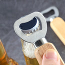 5pcs Stainless Steel Bottle Opener Wood Handle Drink Beer Lid Kitchen Launcher