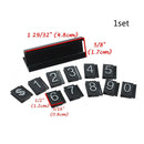 Price Display Counter Stand Label Tag Adjustable Number and Base(White on Black)