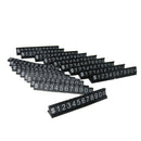 Price Display Counter Stand Label Tag Adjustable Number and Base(White on Black)