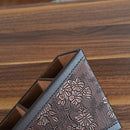 Remote Control Organizer Caddy 3 Slot PU Leather Storage Holder TV Stand Brown