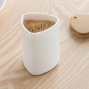 Home Toothpick Holder Desktop Table Dispenser Stand Container with Bamboo Lid