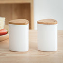 Home Toothpick Holder Desktop Table Dispenser Stand Container with Bamboo Lid
