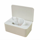 Wet Wipes Dispenser Holder Tissue Storage Box Case with Lid Home Stores White