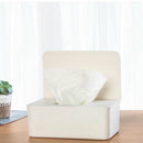 Wet Wipes Dispenser Holder Tissue Storage Box Case with Lid Home Stores White