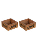 2x Wood Planter Box Garden Yard Landscape Flower Succulent Container Plant