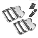 2pcs Shoulder Bag Slider Adjust Buckles Backpack Straps Webbing Aluminum Alloy