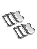 2pcs Shoulder Bag Slider Adjust Buckles Backpack Straps Webbing Aluminum Alloy